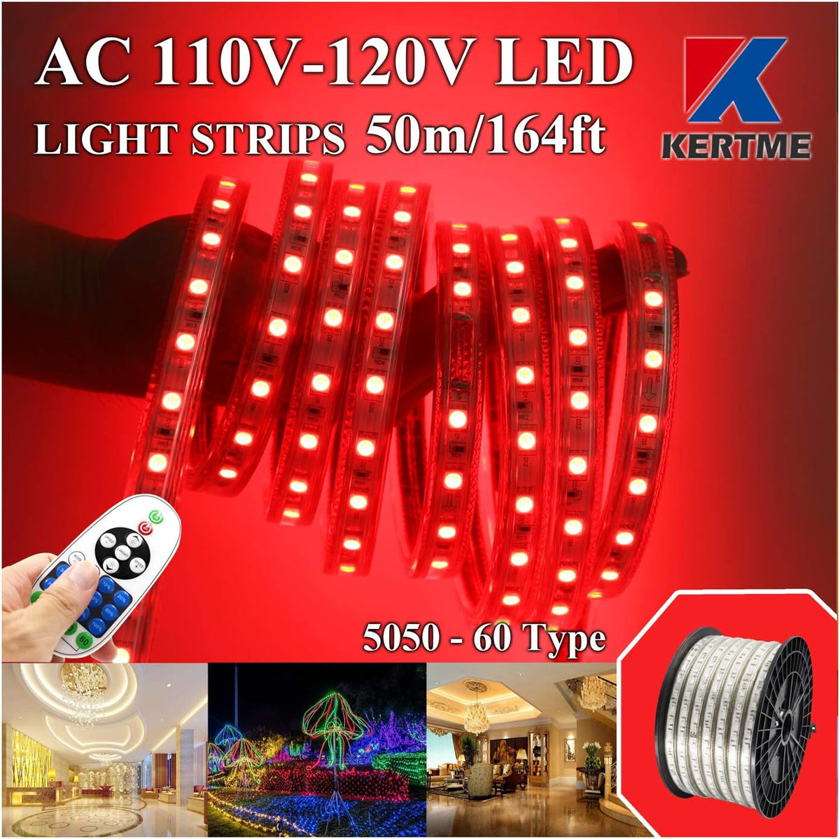 RGB LED Strip Lights with Remote (164ft/50m) V987