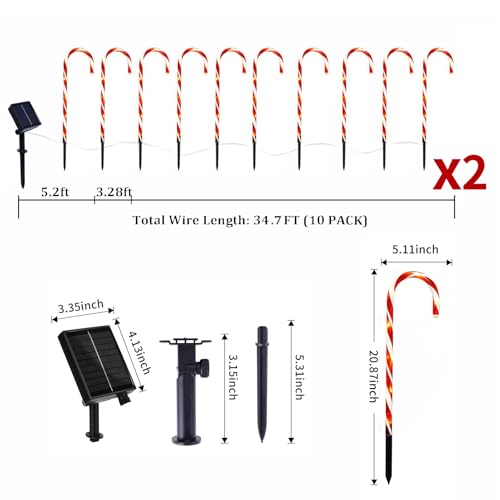 10 Pcs Solar Pathway Lights B410