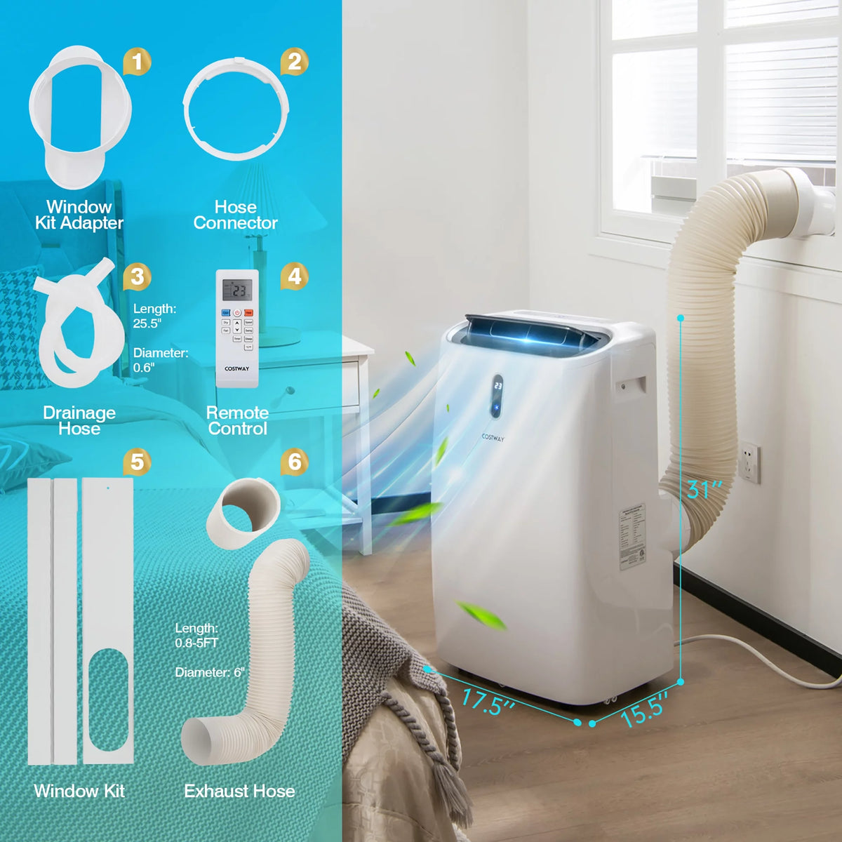 8800 BTU Portable Air Conditioner W653531