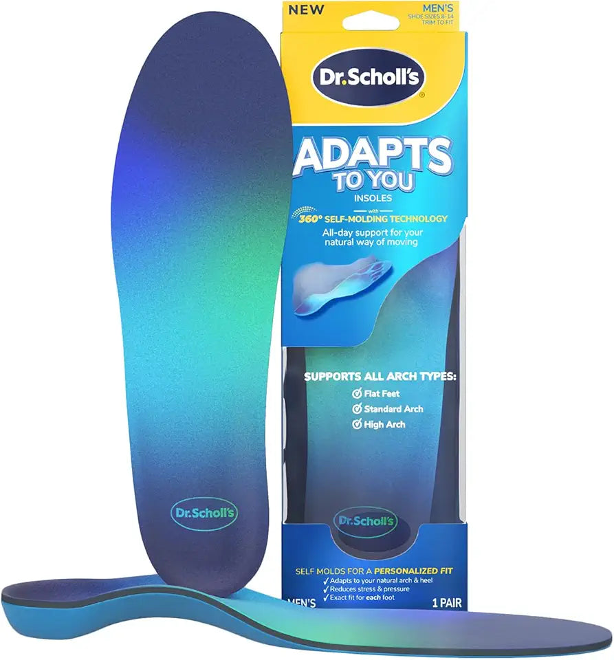Self-Molding Foam Insoles Size 8-14 X626