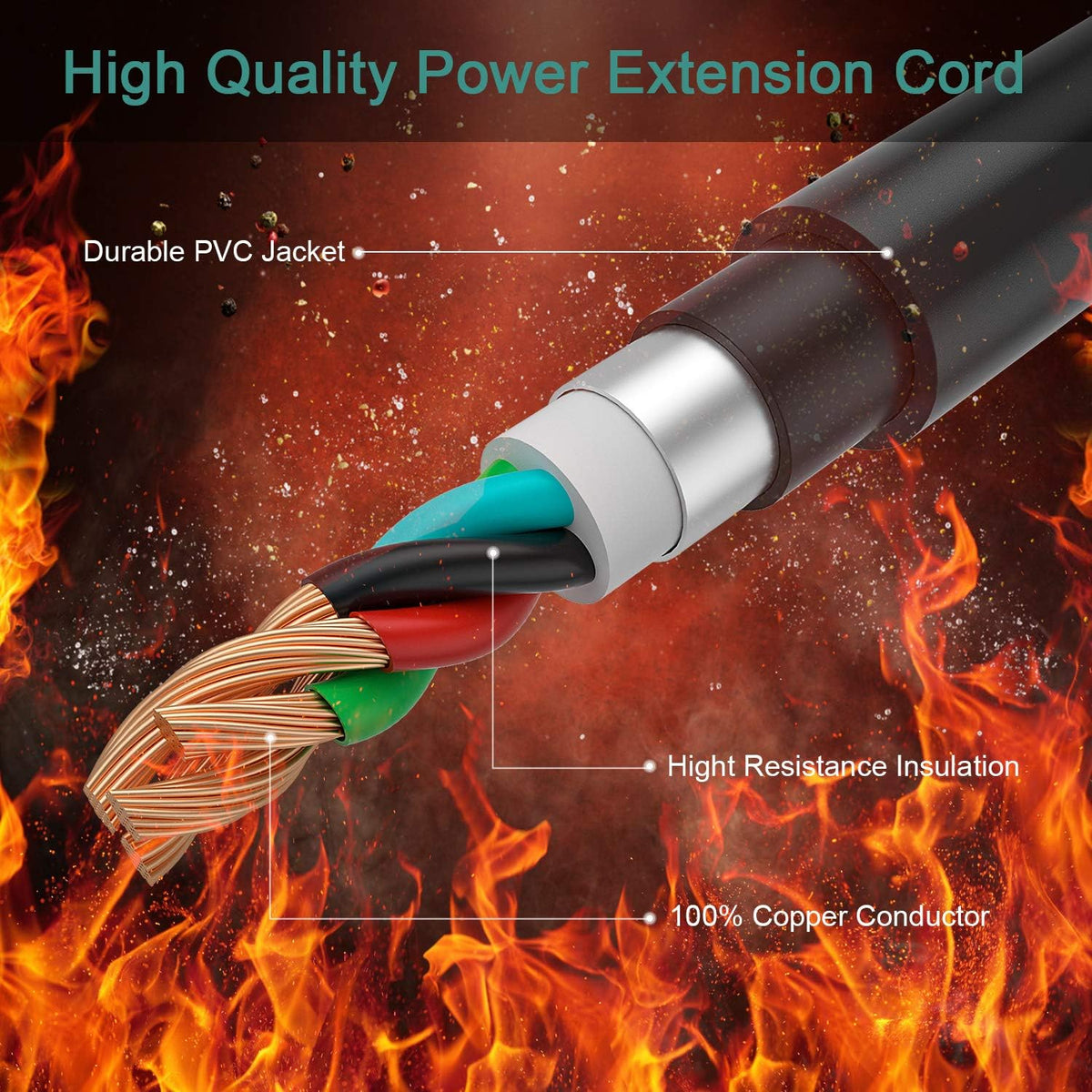 Dryer Extension Cord 4 Prong, 30 Amp, 50 Feet O7458