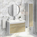 Toasted Oak Bathroom Vanity Cabinet with Ceramic Sink G3285