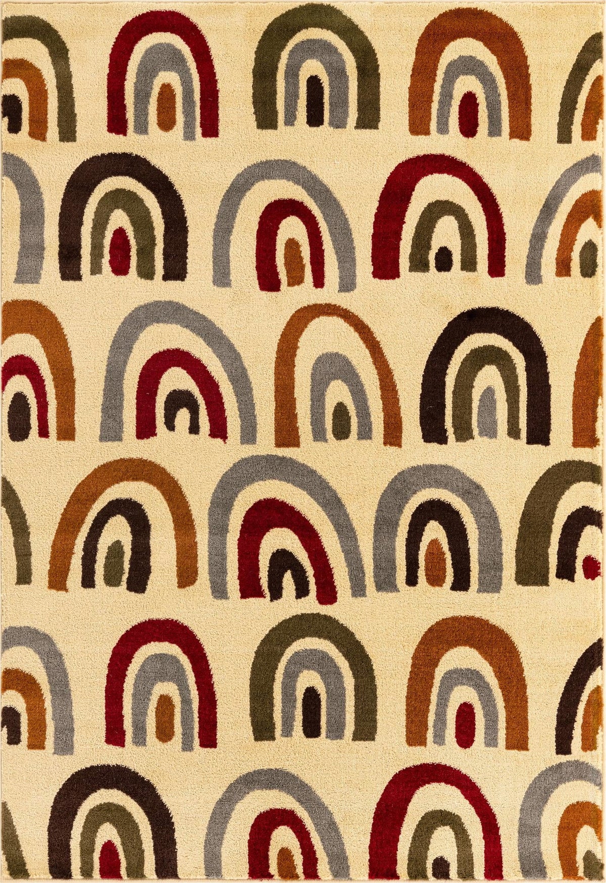 2' x 3' Cream Medium-Pile Rug Z197
