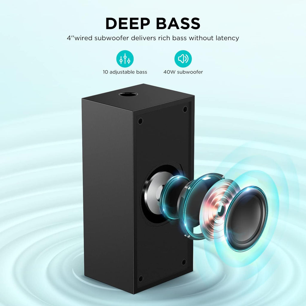 2.1 Slim Sound Bar with Subwoofer K244