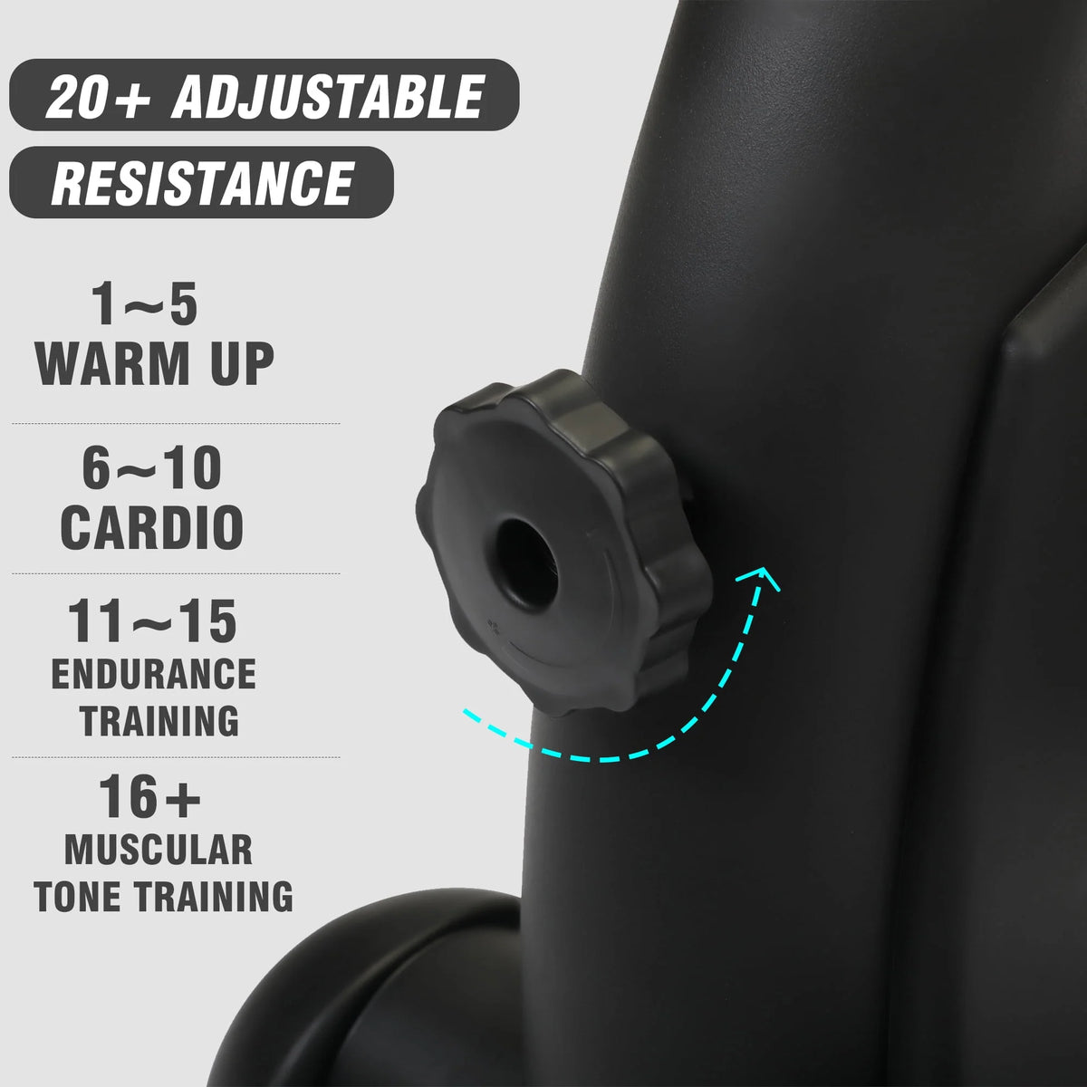 Mini Under Desk Pedal Exercise Bike with LCD Display, Black Z5306