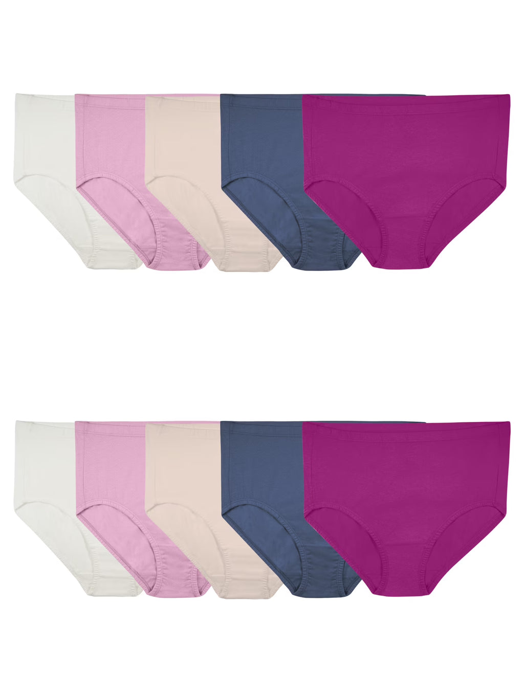 Plus Size Cotton Brief Underwear 10 Pack D415845