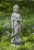 Aged Limestone Standing Lotus Buddha R704