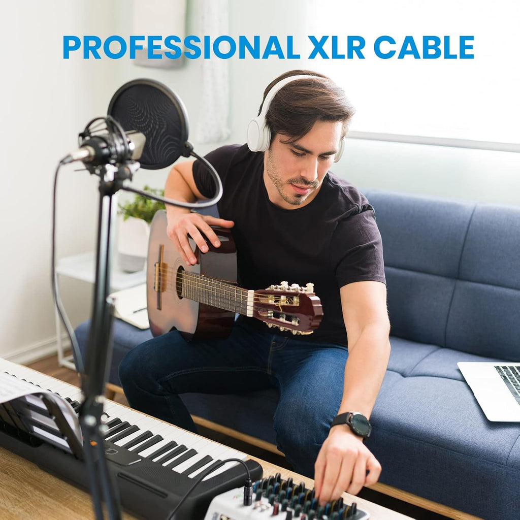 Black 25ft XLR Microphone Cable 3-Pack S5169