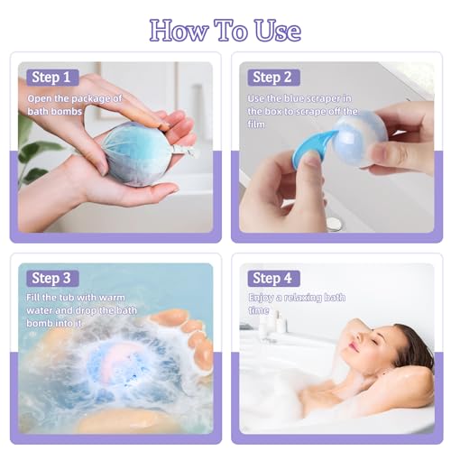 50 PCS Bath Bombs with 10 Scents T649