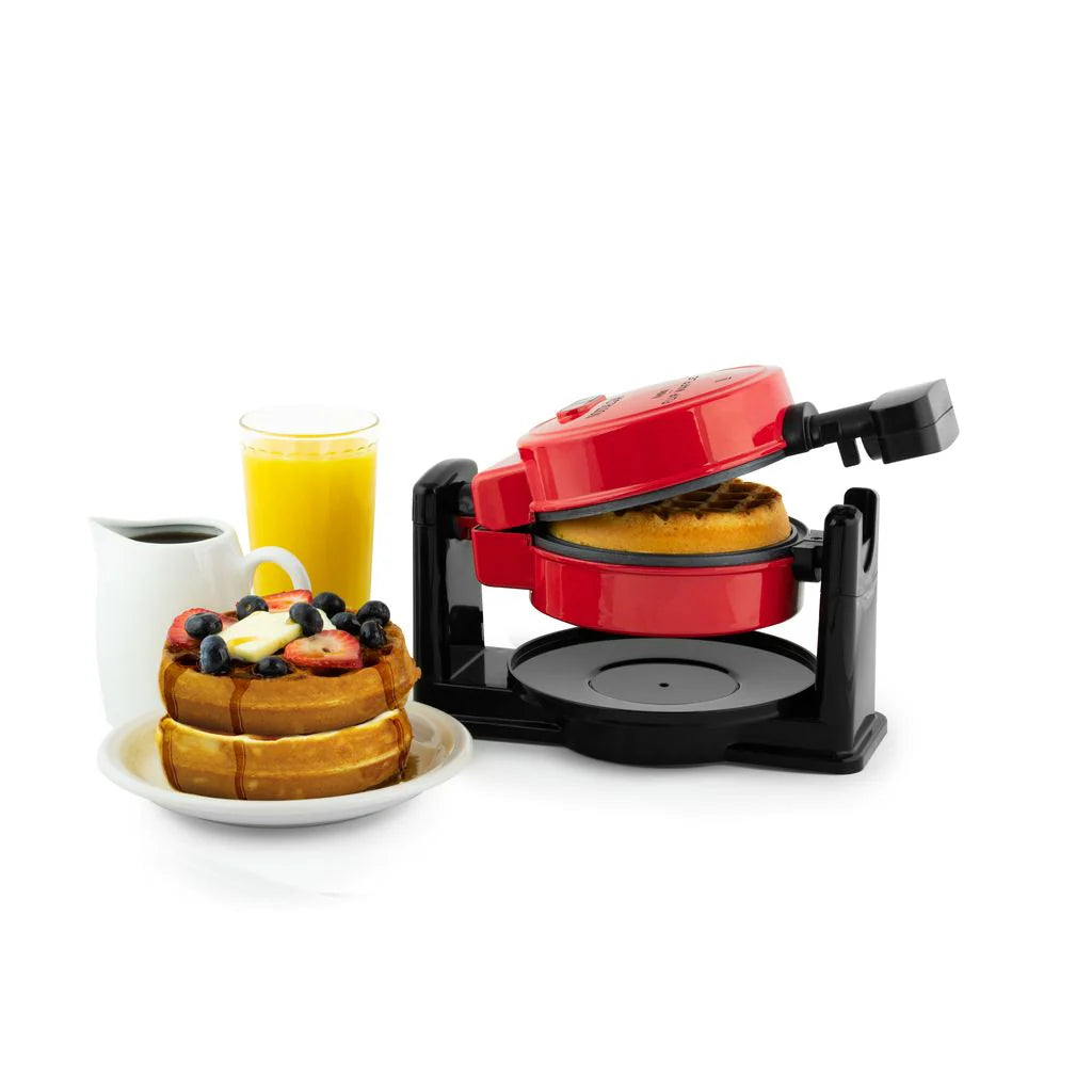 Red Flip Belgian Waffle Maker D8407