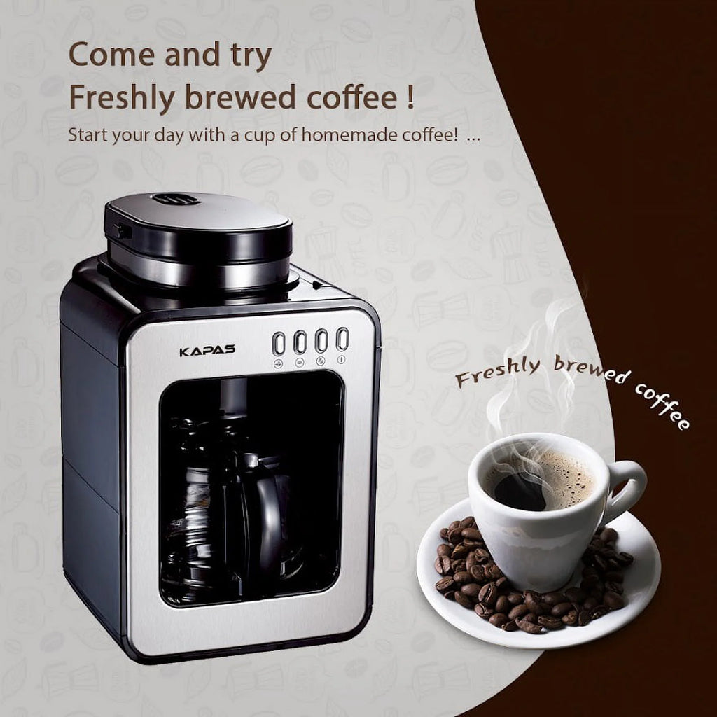 Automatic Coffee Machine with Grinding Function, Programmable Timer, 0.6L X982959
