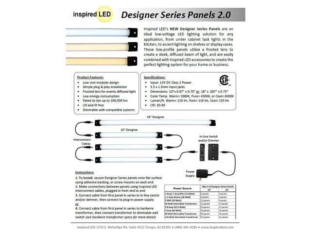 Under Cabinet Lighting 18x22 Super Deluxe Kit Pure White 4200K O742