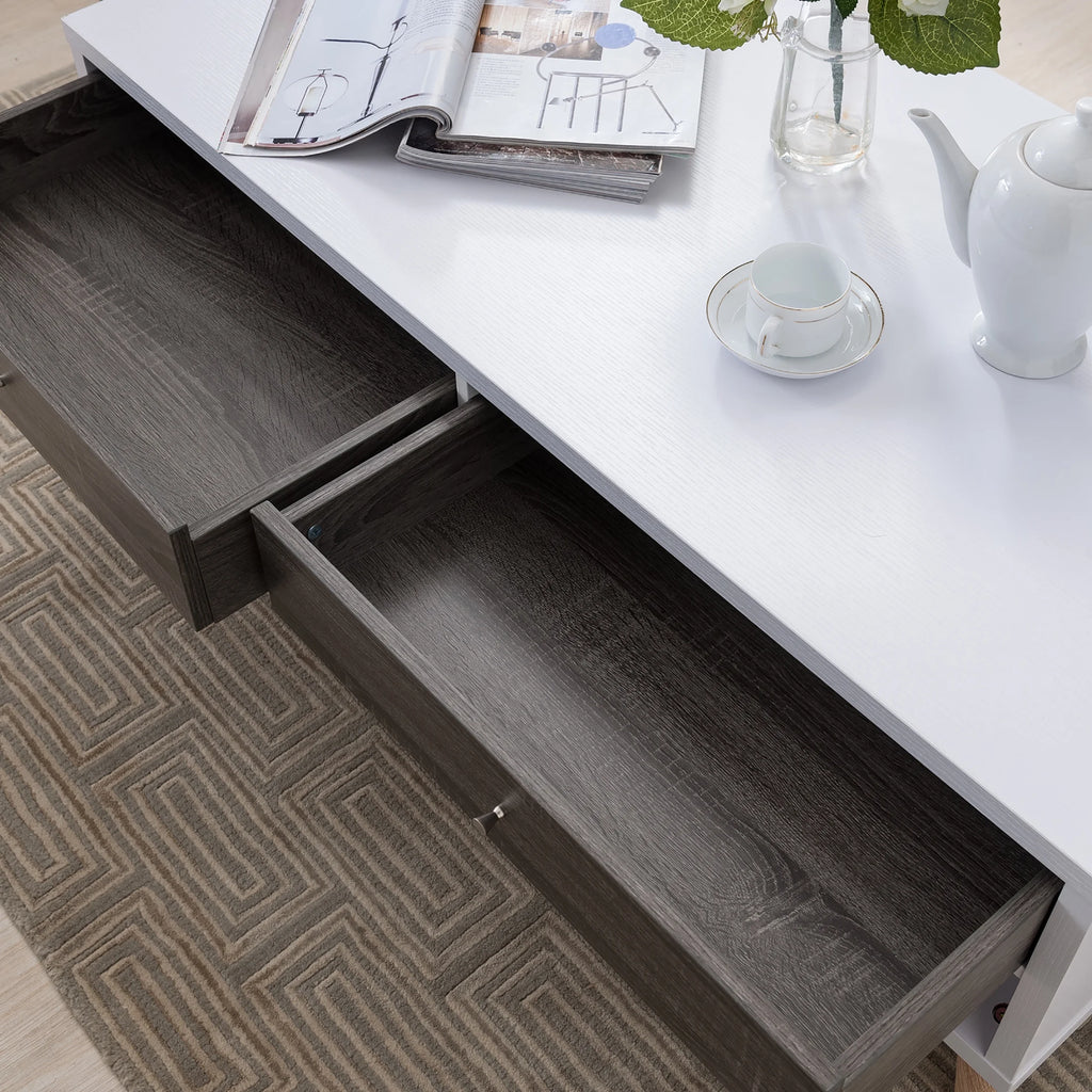 White 2-Drawer Coffee Table P452396