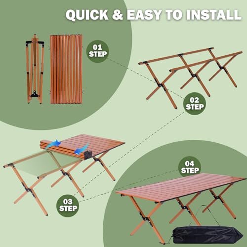 Portable Folding Camping Table with Carry Bag E109992