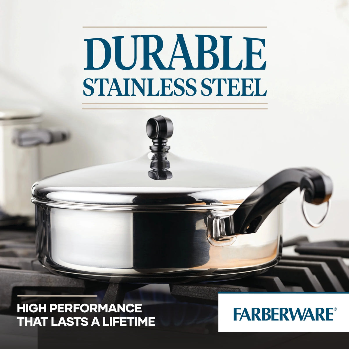 2.75 Quart Stainless Steel Saute Pan with Lid O9915