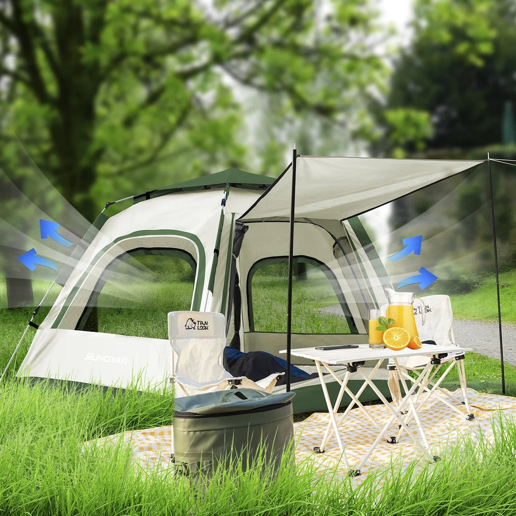 6-8 Person Tent with Removable Rain Fly and Carrying Bag I23152