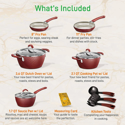 11 Pcs Non-Stick Kitchen Cookware Set B742168