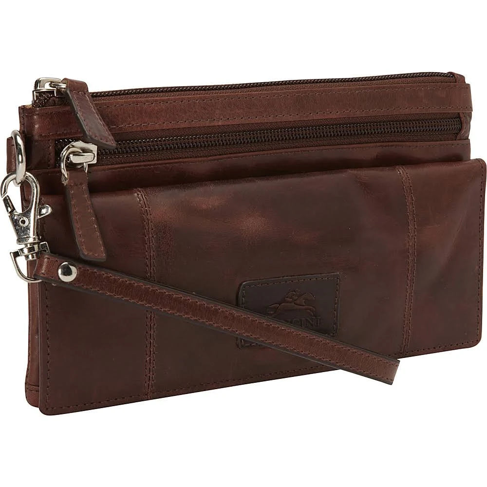 Black RFID Wristlet Clutch L6603