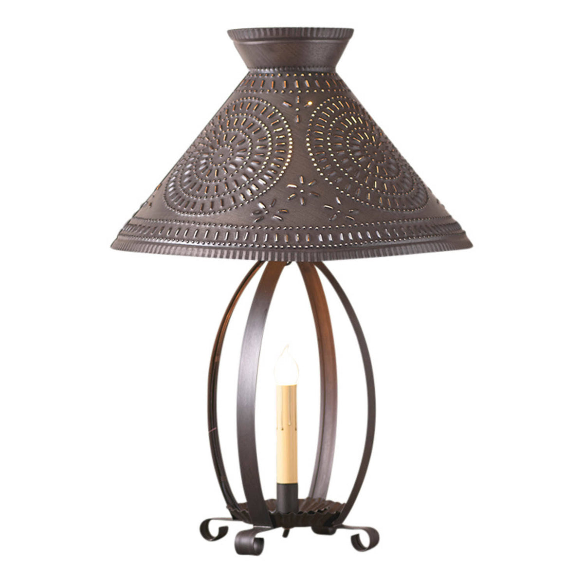 Kettle Black Lamp with Chisel Shade L1770