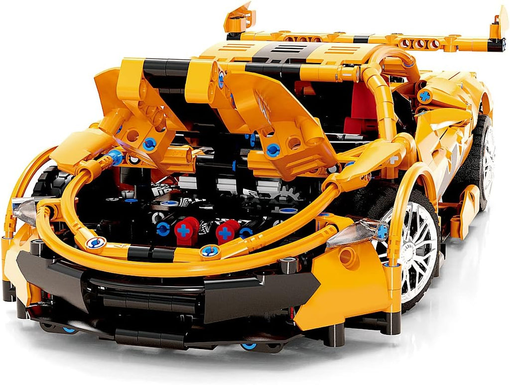 Orange Sports Car MOC Building Blocks Kit, 1258 Pcs Z15898