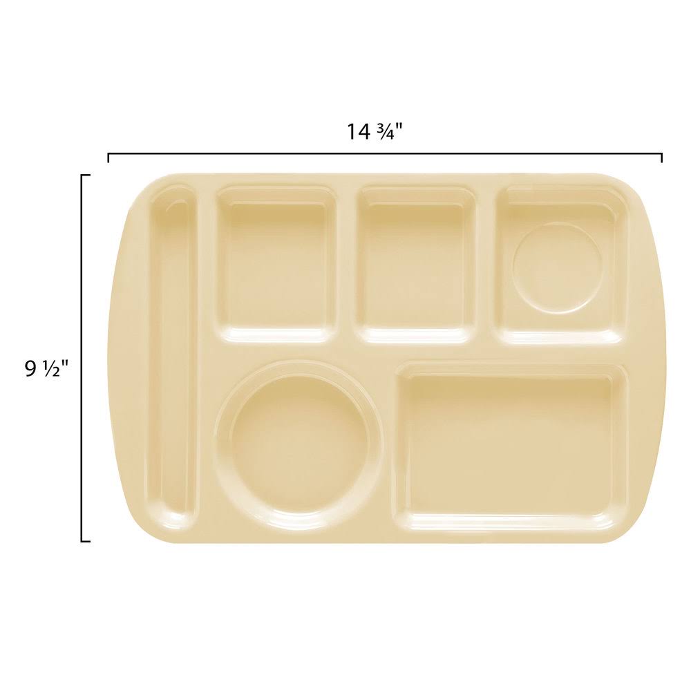 Tan School Cafeteria Compartment Tray I6860