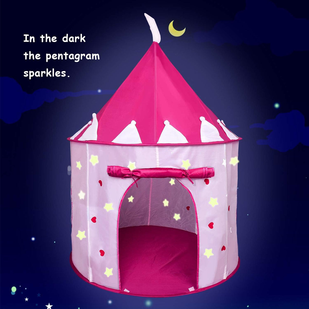 Pink Foldable Pop Up Play Tent for Kids R3238