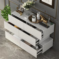 White 6 Drawers High Gloss Dresser C43472