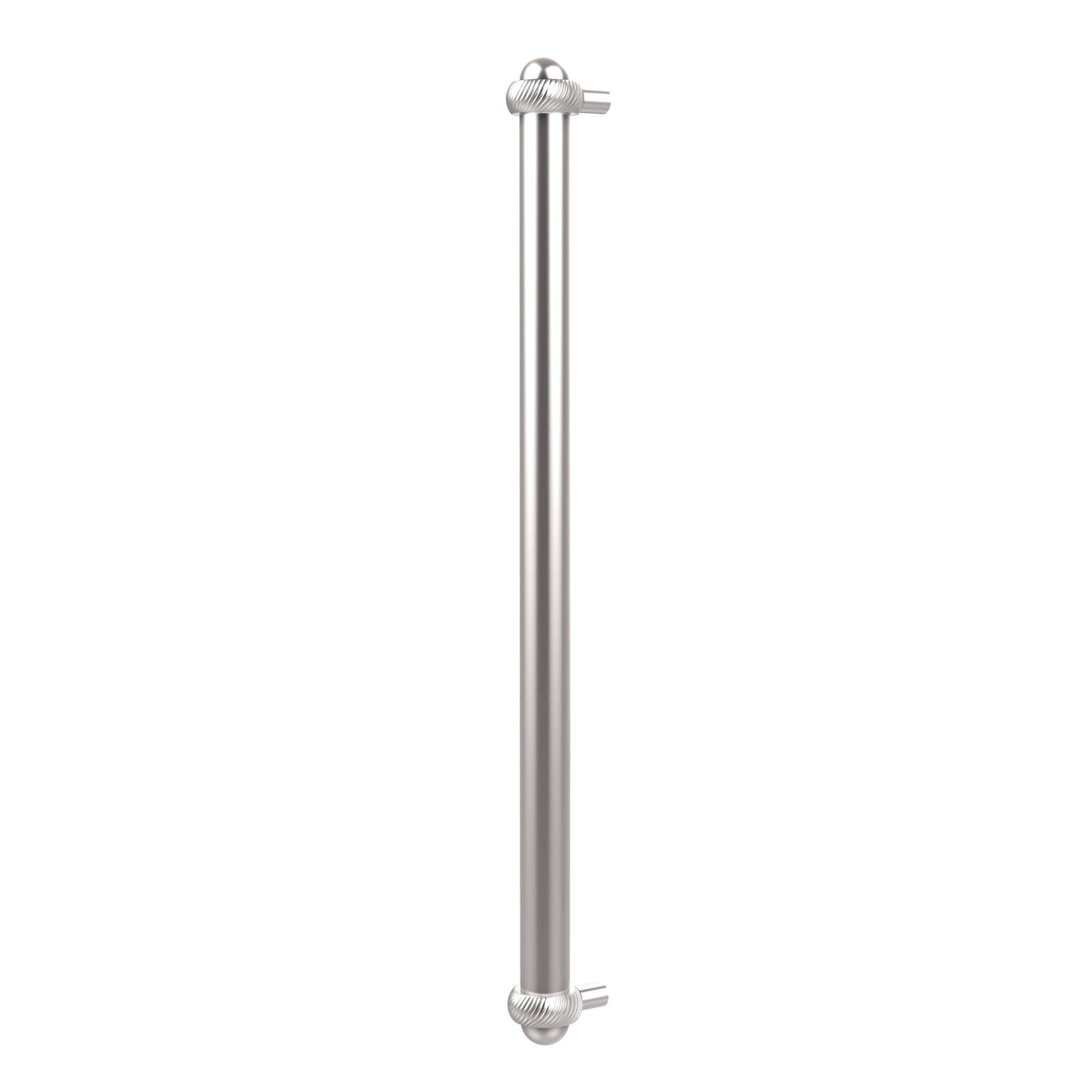 18 in. Refrigerator Pull with Twisted Accents, Satin Nickel Q824