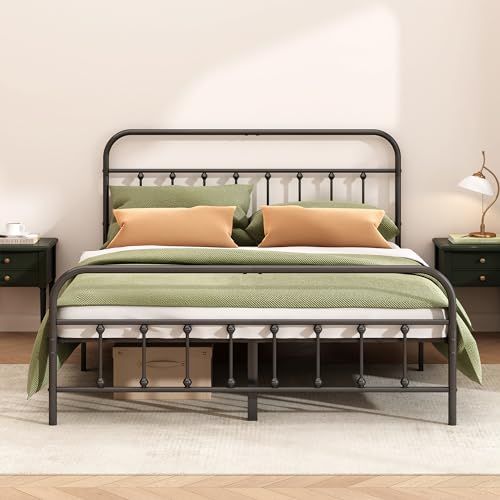 Full Heavy Duty Steel Slat Metal Bed Frame E36393