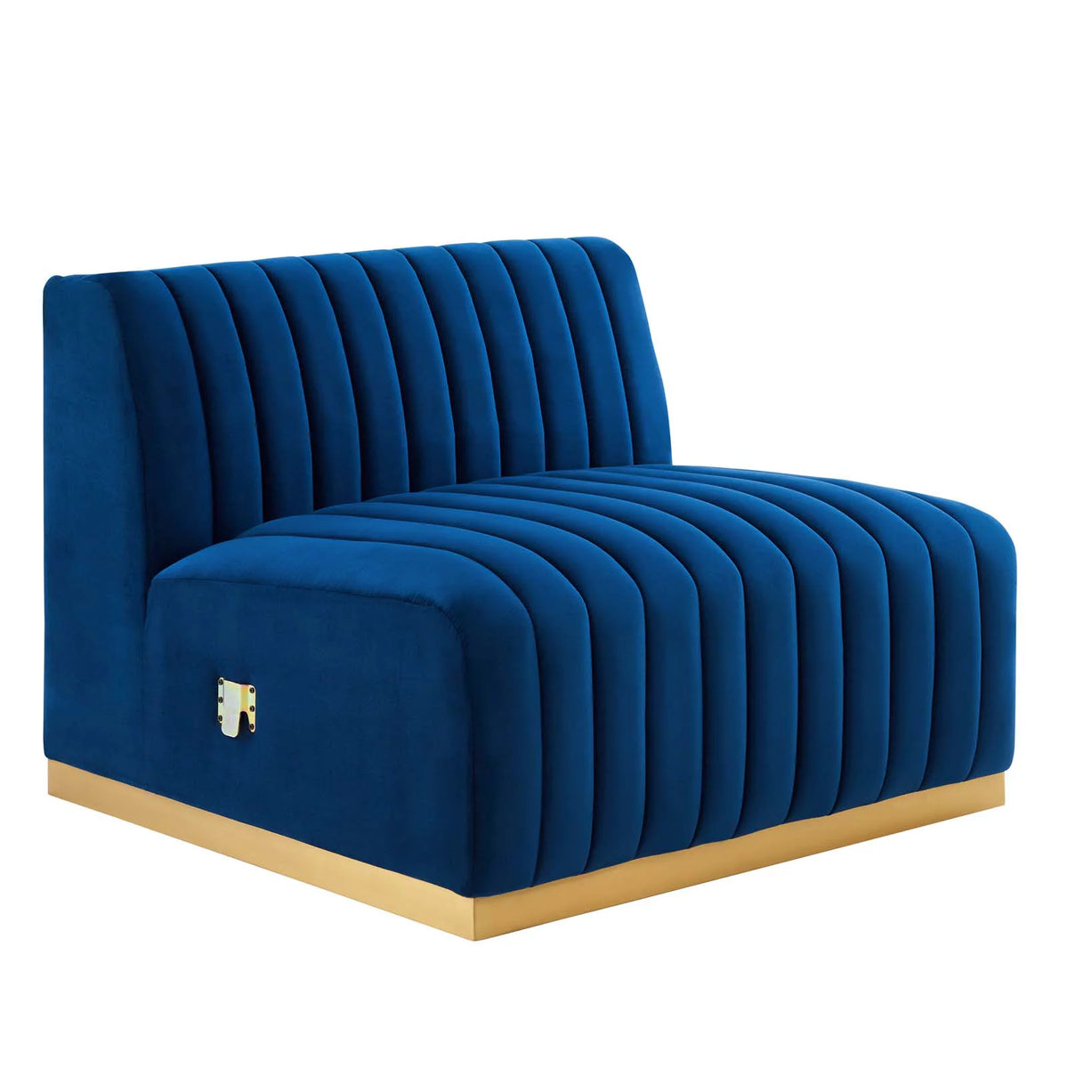 Gold Navy Velvet 5-Piece Sectional Z765703