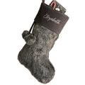 Grey Faux Fur Christmas Stocking Z51670