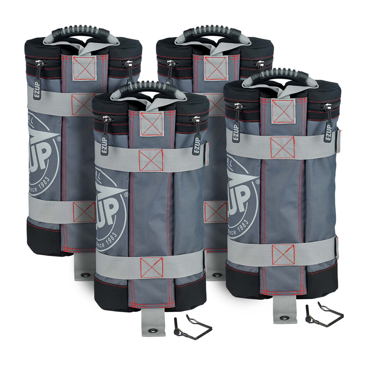 4 Pack 45 lb Canopy Weight Bags, Gray & Black M700