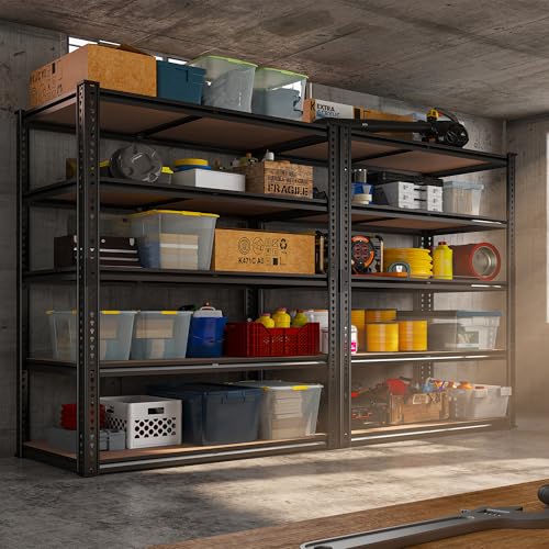 40" W 5 Tier Metal Shelving 2500LBS R9543