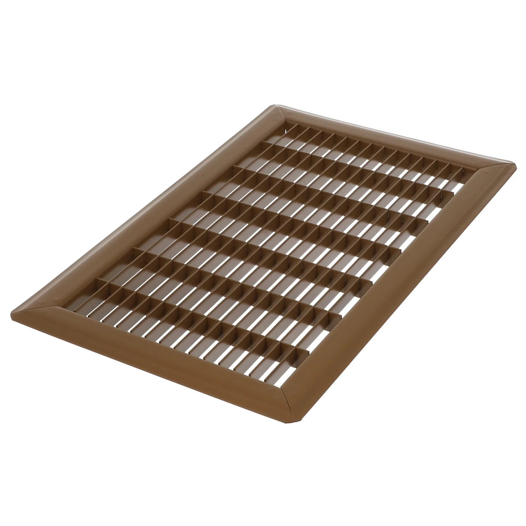 6in x 8in Imperial Brown Heavy Gauge Steel Floor Grille Q884