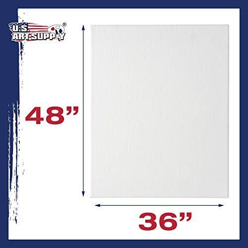 36 x 48 inch Stretched Canvas 12-Ounce Primed 3-Pack White Blank Heavy-Weight Gesso U245