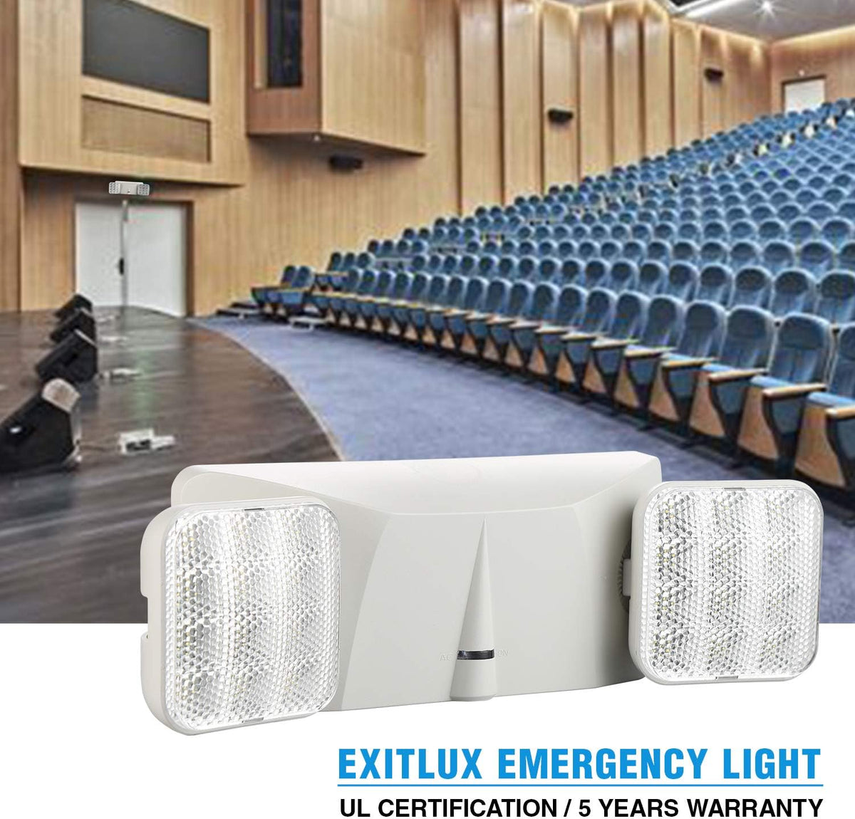 LED 4 Pack White Commercial Lighted Exit Signs with Emergency Lights K81162