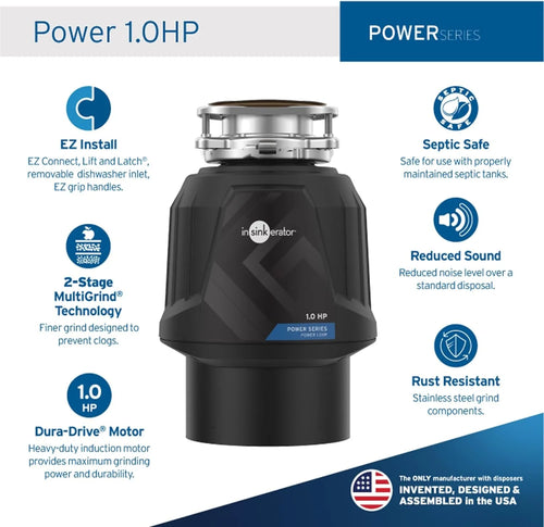 1 HP Continuous Feed Garbage Disposal D425