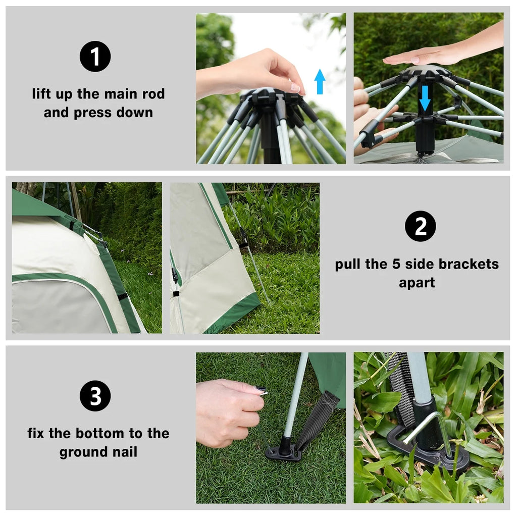 6-8 Person Tent with Removable Rain Fly and Carrying Bag I23152