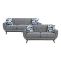 2-Piece Tufted Sofa Set in Gray X818423