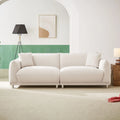 Beige 2 Seater Loveseat Sofa with 2 Pillows F21237