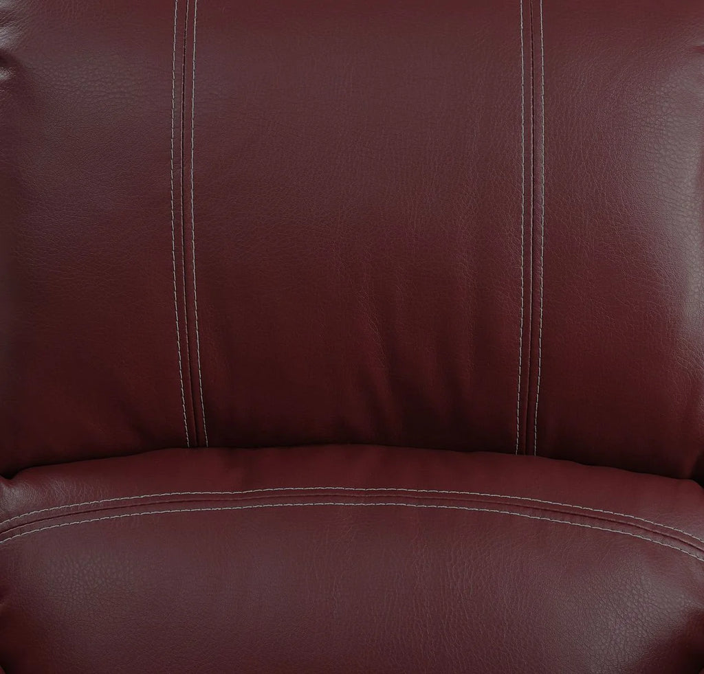 Red Pu Power Recliner W7539