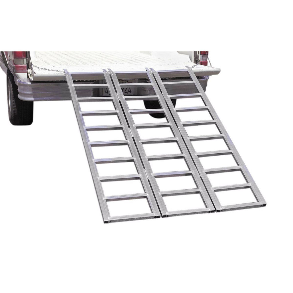 1500 lb. Capacity 45 in. x 69 in. Tri-Fold Aluminum Loading Ramp D16461