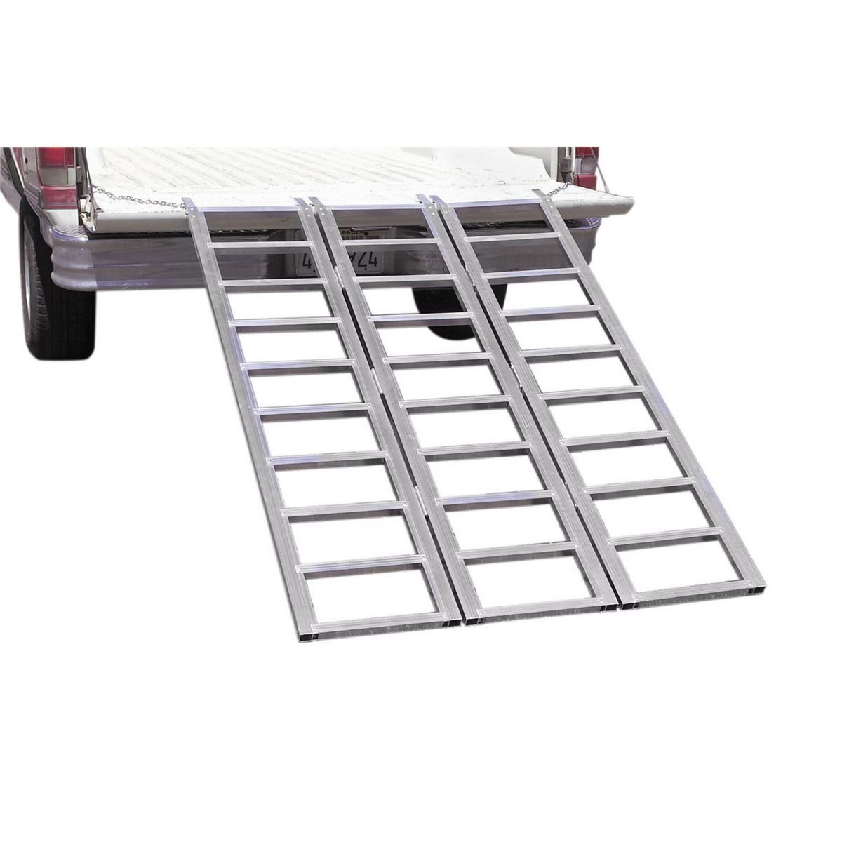 1500 lb. Capacity 45 in. x 69 in. Tri-Fold Aluminum Loading Ramp D16461