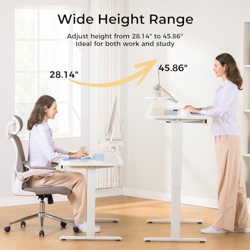 Black Electric Standing Desk with Drawers H8917