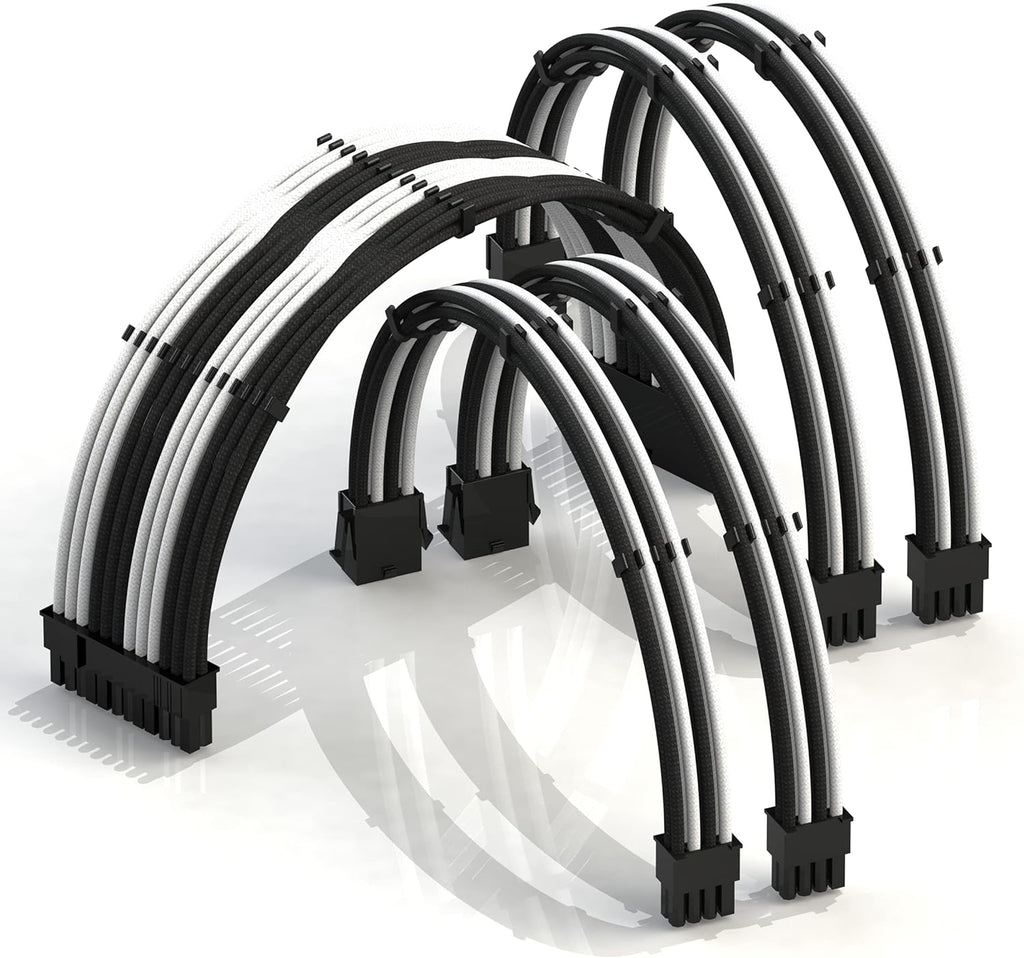 Blueblack 30cm Braided PSU Cable Extension Kit O392