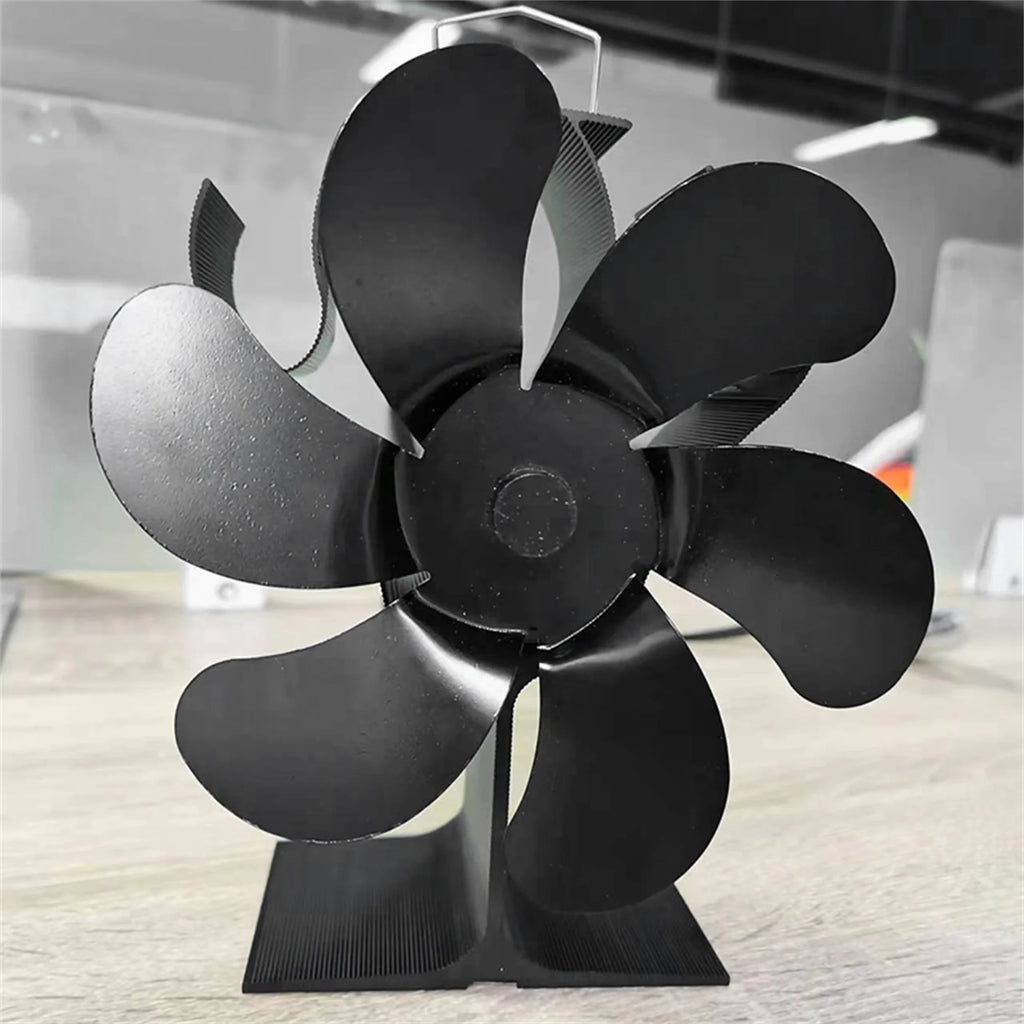 Wood Stove Fan 6 Blades Heat Powered A9312