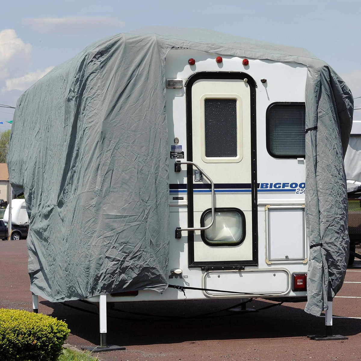 Truck Camper Cover Gray Polypropylene Z939637