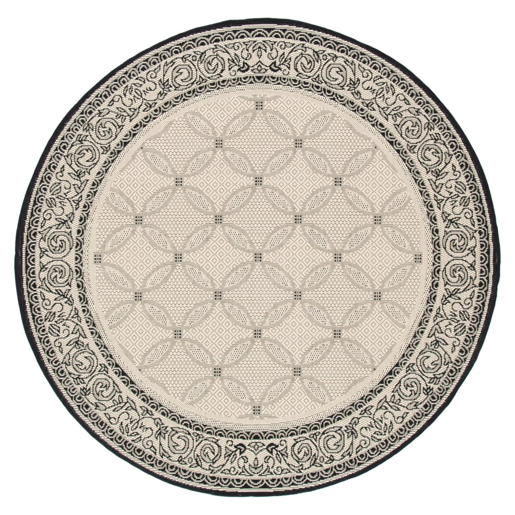 5'3" x 5'3" Round Geometric Indoor/Outdoor Area Rug A52145