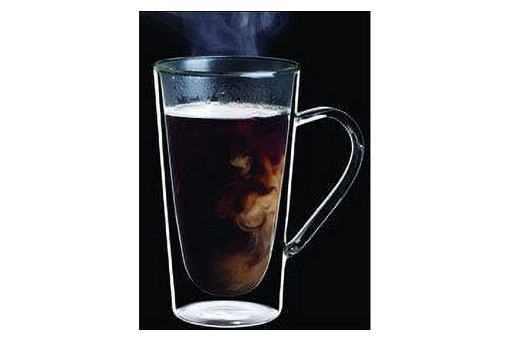 Double Wall Glass Hot Drink Mug Set 14oz J1034