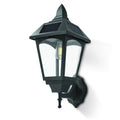 Motion Sensor Solar Wall Lantern with Filament Bulb, Black R254